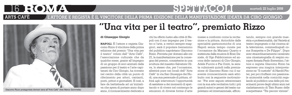 23 luglio 2008 Roma Giacomo Rizzo